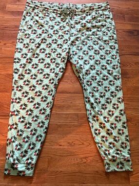 Vera Bradley Pajama Pants, Green/Red, Size 3XL